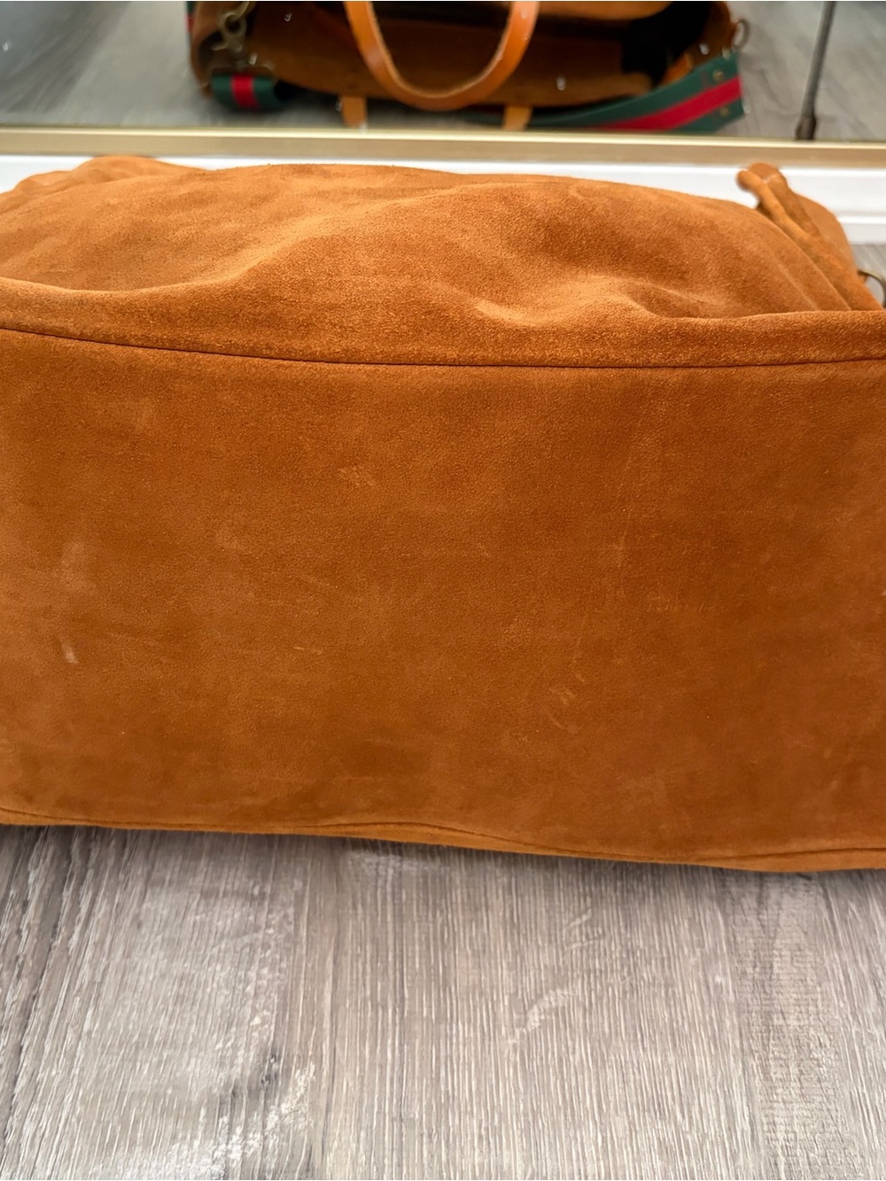 Parker Thatch Medium Suede Tote in Chestnut - Picture 6 of 7